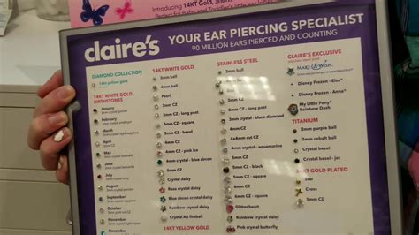 claire's piercing|claire's piercing prices uk.